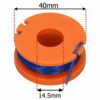 SPARES2GO 2.5m Line Spool & Cover Compatible with McGregor MCT1825 MCT2X1825 18v Strimmer Trimmer 1.5mm