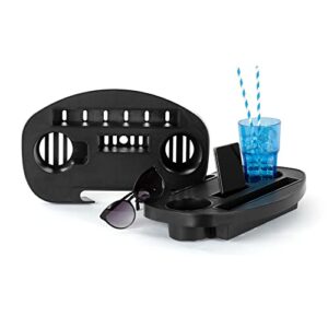 LIVIVO Clip On Side Table for Garden Sun Loungers, Camping Seats, Tubular Outdoor Furniture, Drink and Phone/MP3 Moulding