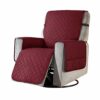 subrtex Quilted Sofa Cover Reversible Sofa Protector 3 Seaters Armchair Cover with Adjustable Elastic Straps, Side Storage Pocket (Sofa,Sand) (So