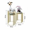 Side Table Round Metal End Table Sofa Table Modern Side Table Flower Stand Lamp Table Bedside Tables for Living Room Entryway Corner table9871 Co