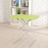HZF Square Living Room Sofa Table Side Table Bay Window Balcony Simple Folding Lift Coffee Table Tea Dining Table Dualuse Small End TableColorGre
