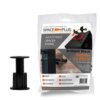 Space-Plug Adjustable Spacer Fixings (Regular Size for 30-50mm Gaps), 25 Pack of Black Spacers, Professional & DIY use for Kitchen, Bedroom, Bath
