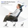 YONISEE Office Chair - Ergonomic Desk Chair with Adjustable Lumbar Support,Flip-up Armrest & Headrest, Comfy Seat Cushion Swivel Computer High Ba