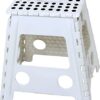 ZYBUX - 11" Folding Step Stool | Lightweight Plastic - Foldable Step Stool Non Slip Stools for Bathroom Bedroom Kitchen Steps Fold Away | Indoor