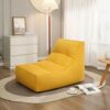 RIYIFER Bean Bag Chair with Supportive HighBack Design Lazy Sofa Chair Cover Without Filling Washable Cotton and Linen Bean Bag Cover for Schools