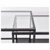 Discount Seller Nest of tables set of 2 blackbrown glass 90x50 cm durable and easy to care for. Coffee tables. Coffee  side tables. Tables  desks