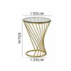 Modern Small Table Round Metal Dining Table Side Table Creative Small Coffee Table Round Tempered Glass Countertop Spiral Design Living room and