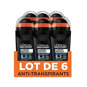 Men Expert LOreal Carbon Protect Ice Fresh  Mens AntiSmudge Deodorant  50 ml  Pack of 6