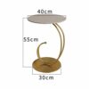 Modern Round Coffee Table for Living Room Gold Color Frame with Marble Texture Top Metal Frame Sofa Table Office Table Entertainment Center for G