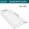 Granbest Premium Water-Repellent Sofa Seat Cushion Covers High Stretch Jacquard Fabric Couch Seat Slipcover Protector for 3 seater sofa (3 seater