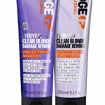 Fudge Professional Everyday Clean Blonde Damage Rewind Purple Shampoo  Conditioner Haircare Duo Gradual Toning for Blonde Hair 250 ml