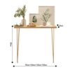 Golden Console Table Solid Wood Easy To Install Very Narrow Console Table Against The Wall Simple Console Tables For HallwaySize90  20  80CM