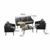 XLOO Patio Furniture SetPatio Outdoor Bistro FurnitureSofa Sectional Furniture Set WithGarden Conversation Set Bistro Sets with Coffee Table for