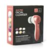 Electric Facial Cleanser  Compact and Lightweight Face Massager  Battery Operated with 7 Heads and 2 Speed Setting  Rose Gold