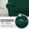 SYLC 2 Pieces Armchair Sofa Cover, Sofa Slipcover 1 Seater with 1 Separate Seat Cushion Cover, Furniture Protector Collection Split Set Stretch V
