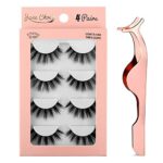 False Eyelashes 3D Faux Mink False Lashes Reusable Long Thick Eyelashes for Makeup Eyelashes Extension 4 Pairs Handmade Dramatic Fake Eye Lashes