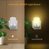 Gritin Night Light Plug in Walls, [2 Pack] Night Light with Dusk to Dawn Photocell Sensor & Adjustable Brightness-3000K Warm White Eye-Friendly N