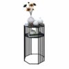 Side Table Round Metal End Table Sofa Table Modern Side Table Flower Stand Lamp Table Bedside Tables for Living Room Entryway Corner table9871 Co