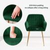 CHUN YI Adjustable height for Durable Chrome Stool Legs Armrests to lean on Ergonomic Design with High Density Foam Cushions Dining Chairs(2,Gree