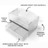 Window Bird Feeder with Removable Seed Tray with Drainage Holes, Clear Window Bird Feeder with Strong Suction Cups, Outdoor Window Bird Feeder wi