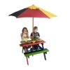 Relsy Kids Picnic Bench With Adjustable Umbrella And Table Set To Make Your Lawn Beautiful With Colourful Children Garden Furniture