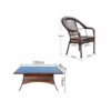 ACIYD Outdoor Patio Furniture Garden Coffee Bistro Set Rattan Garden Furniture Sets Patio Table and Chairs Sets Family Lawn Furniture Outdoor for