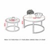 Modern Round Tempered Glass Nesting Tables Metal Frame Coffee Tables Living Room Table Sets Furniture