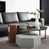 Jcnfaside table Combination SetsMultifunctional Geometric Side TableHexagonal Side TableSuitable For Living Room Coffee Side TableTallshortColorA