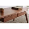 HZF Square Solid Wood Coffee Table Black Walnut Tea Table Modern Minimalist End Table Small Apartment Living Room Sofa Table