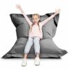 LAZY BAG Original Indoor  Outdoor Beanbag XL 250 litre giant beanbag Junior Beanbag Cushion Armchair for children  adults 160x120 Beige