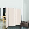 GOJOOASIS Room Dividers Folding Privacy Screens 4 Panel Partition White