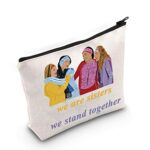LEVLO Cheetah Sisters Cosmetic Make Up Bag Galleria  Chanel  Aqua  Dorinda Fans Inspired Gift We Are Sisters We Stand Together Makeup Zipper Pouc