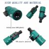 TOPWAYS Quick Release in Line Shut Off Valve for Join Garden Hose Pipe Tube, One Male and One Female Connector Valve Extender with Matching Hose