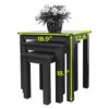 Aurotrice Nest of Table set of 3 Tables Side End Coffee Table for Home Office Living Room
