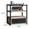 KKNH side table Small Coffee Table Retro Industrial Style Coffee Table Nordic Simple Square Solid Wood Coffee Table1913  17in Living room bedroom