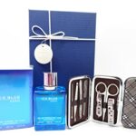 Luxury Gift Set For Men  Ice Blue 100ml EDT For Men  Manicure Grooming Travel Tool Kit  Gift Set For Him