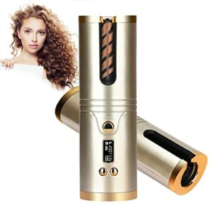 Lychee Automatic Curling Iron Auto Hair Curler with LCD Timer Setting and 6 Temperature Adjustable Fast Heating Hair Curling Wand Ceramic Barrel