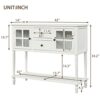na Sideboard Console Table with Bottom Shelf Farmhouse WoodGlass Buffet Storage Cabinet Living Room