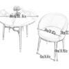 Office Business Hotel Lobby Dining Table Set Office Meeting Room Small Conference Table Set Lounge Table and Chairs for Library Clothing Store Sa