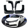 QWASZX Car Mud Flaps Mudguards, Front Rear Splash Panel Guards Protective Fender Styling Body Accessories Genuine OE Black 4pcs With Installing S