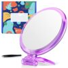 5Inch,20X Magnifying Mirror, Two Sided Mirror, 20X/1X Magnification, Folding Makeup Mirror with Handheld/Stand,Use for Makeup Application, Tweezi