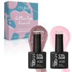 MYGEL by Mylee Pink  Glitter Colour Set Gel Nail Polish 2x10ml  UVLED SoakOff Nail Art Manicure Pedicure for Professional Salon  Home Use  Long L