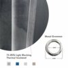 Singinglory Velvet Curtains Pair66x90 DropGrey Thermal Insulated Heavy Eyelet 2 Panels with Tiebacks for Bedroom Silver Grey 66x90
