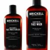 Brickell Mens Daily Essential Face Care Routine I Gel Facial Cleanser Wash and Face Moisturizer Lotion Natural and Organic Scented