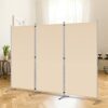 RANTILA 3 Panel Room Divider 6 Ft Tall Folding Privacy Screen Room Dividers Freestanding Room Partition Wall Dividers 102W x 20D x 71H Beige