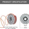 Poweka FLY021 Strimmer Spool Compatible with Flymo 513937190 Grass Strimmer, Double Autofeed Spool and Line Pack of 3