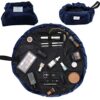The Flat Lay Makeup Bag  Travel Make Up Organiser for Cosmetics Eyeshadow MakeUp Brushes Lipstick  Tools  Drawstring Bag Storage for Skin Care  T