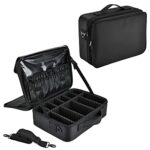 Large Vanity Box 2 Layer Travel Makeup Bag Cosmetic Organiser Holder Professional Beauty Case Hairdressing Tools Storage Box with Compartment and