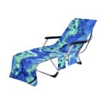LIKEUDO Portable Pool Beach Sun Lounger Cover Pockets Microfiber Towel Travel Lounge Chair Cover Towels Sunbed Pockets Microfiber Towel Quick Dry