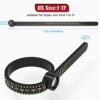 Dowsabel Ring Sizer Measuring Tool, Reusable Finger Size Measuring Tape with Magnified Glass, Clear and Accurate Jewelry Sizing Tool 1-17 USA Rin